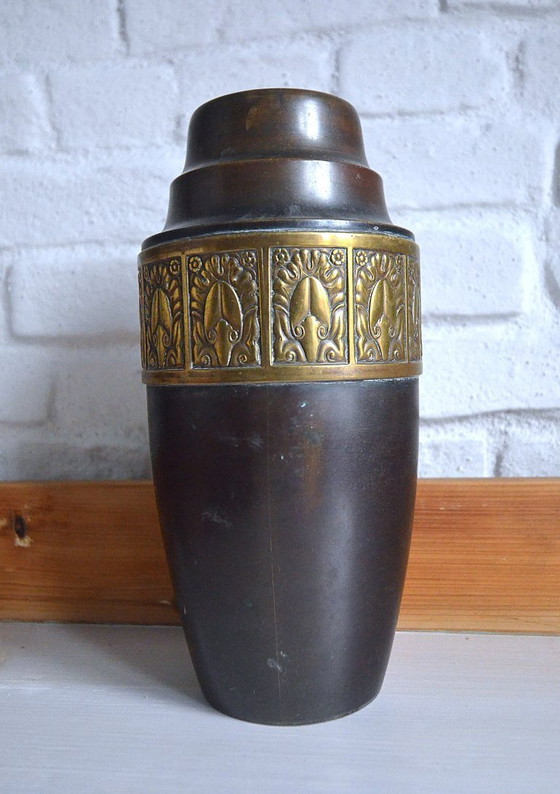 Image 1 of Jugendstilvase Messing 20er Jahre Art  ART NOUVEAU 