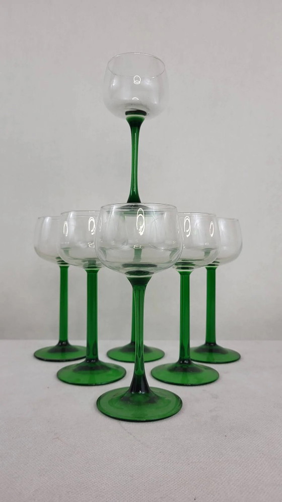 6 Alsace balloon wine glasses – Glass & Decanter, Crystal, Vintage (photo 7 of 7)
