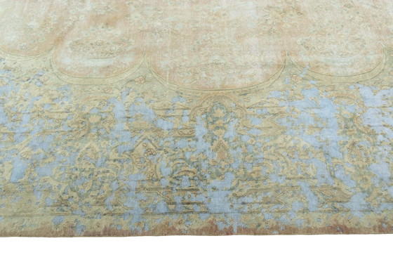 Image 1 of Handgeknoopt Vintage Royal vloerkleed - 379 x 304 cm - Fijne pastelkleuren
