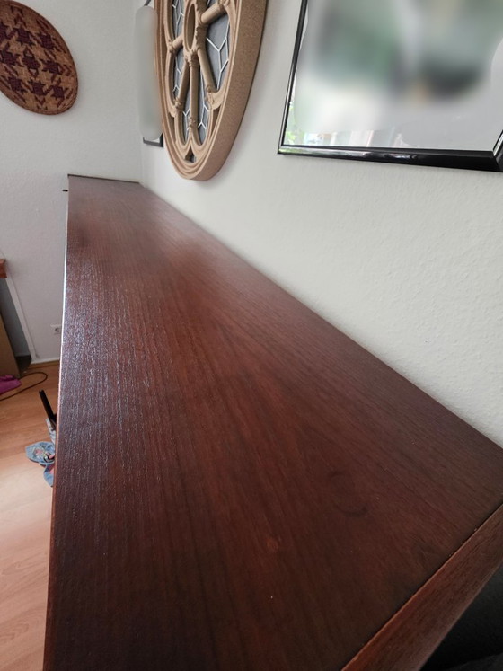 Elegant Mid-Century Teak Highboard, German Design, XXL, High Boards, Wood, Brown (photo 8 of 9)