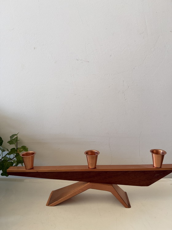 Image 1 of Mid Cemtury Scandinavisch design kandelaar 