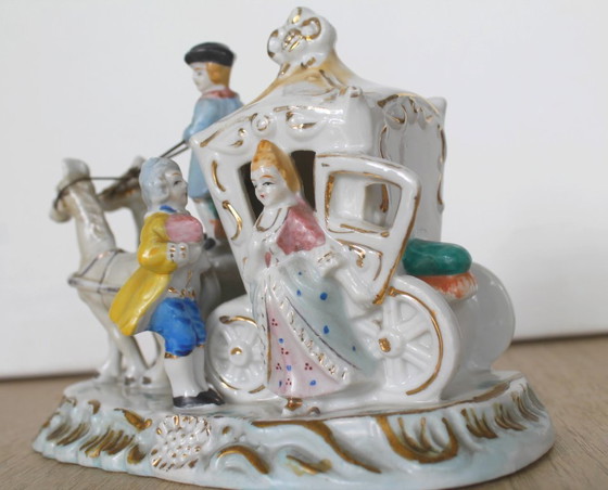 Image 1 of Nice, vintage porcelain carriage figurine, Offtriart, 1950s