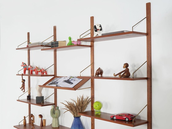Scaffali a muro modulari Cado, Poul Cadovius, Impiallacciatura in teak, Danese, Anni '70 – Legno (photo 5 of 21)