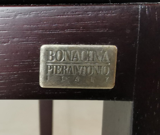 Image 1 of Bonacina Astoria salontafel, bijzettafel, hout en bruin leer