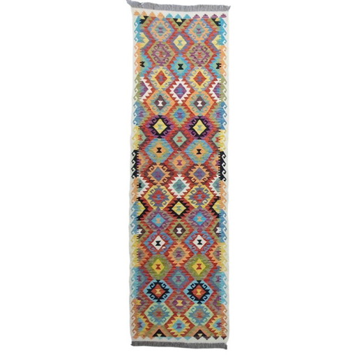 Handgewebter Läufer aus Wolle – Maimana Flatweave (305 x 90 cm) – vloerkleden en tapijten, Wool