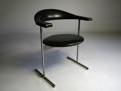 Chaise Bullhorn RAR Hans Kaufeld 60th Kontor Chaise en cuir