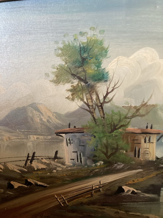 Paesaggio italiano Antonio Ponticelli olio su tela – Arte, Legno (photo 9 of 9)