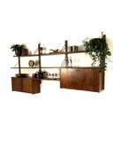 Sistema di pareti modulari in teak danese vintage anni '60