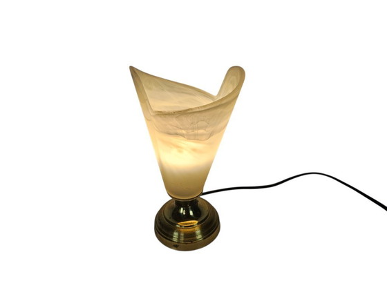 Image 1 of Goblet lamp - table lamp - brass - alabaster - 90s - design
