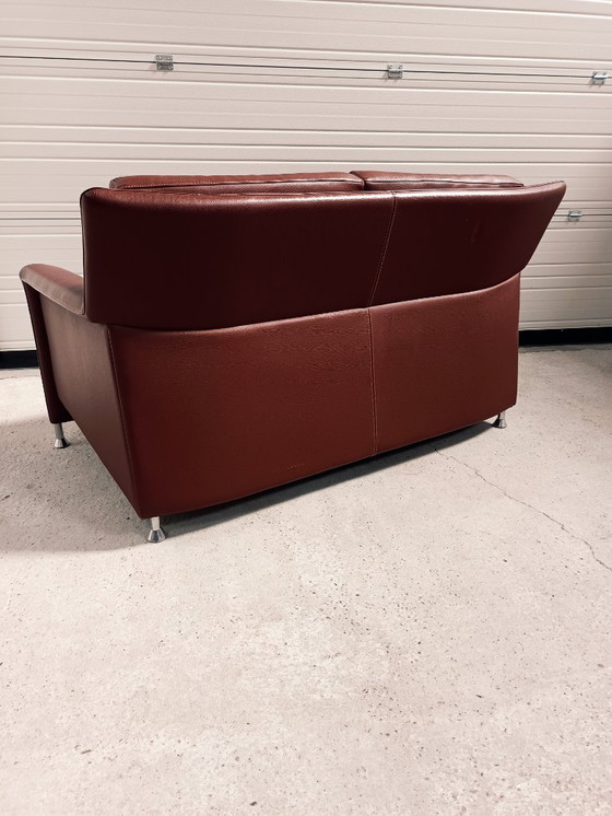 Image 1 of Set di divani Leolux Paian 2 posti 3 posti Senso Granata Pelle