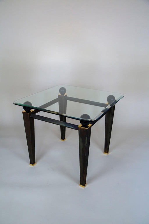 Table basse Art Déco vintage années 1980