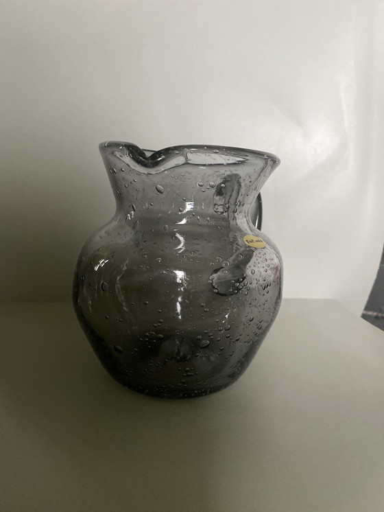 Image 1 of Jarra/jarra de vidrio hecha a mano con burbujas