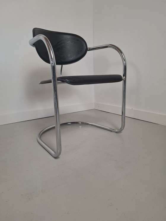 Image 1 of Effezeta Post modern eettafel set met 5 stoelen italian Design jaren 80 