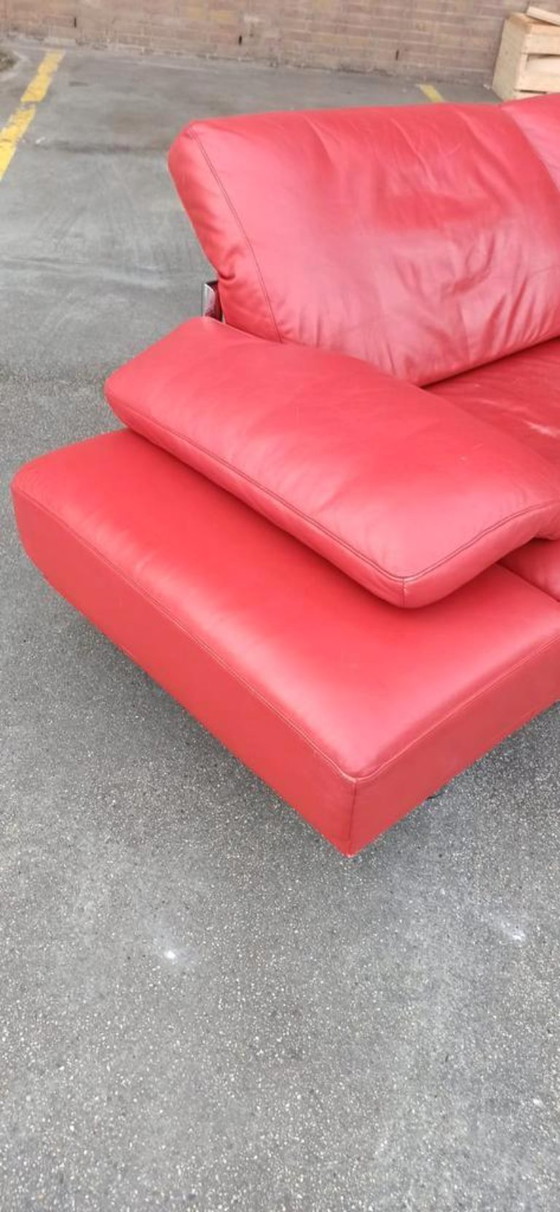Image 1 of Vintage postmodern Rolf Benz leather sofa