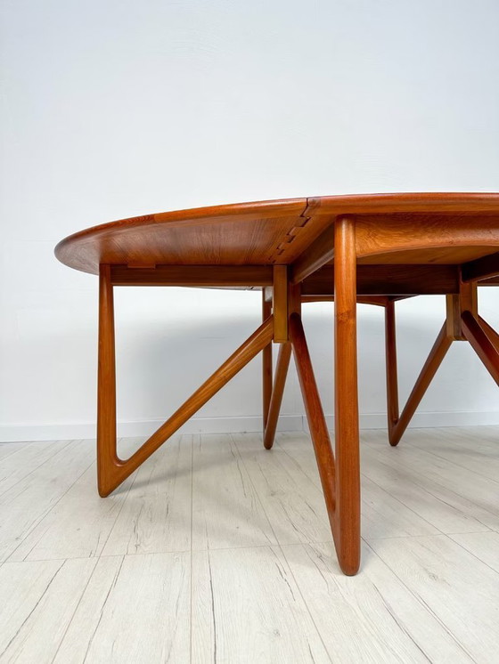 Image 1 of Large Designer Gate-Leg Teak Dining Table by Niels Koefoed 60s