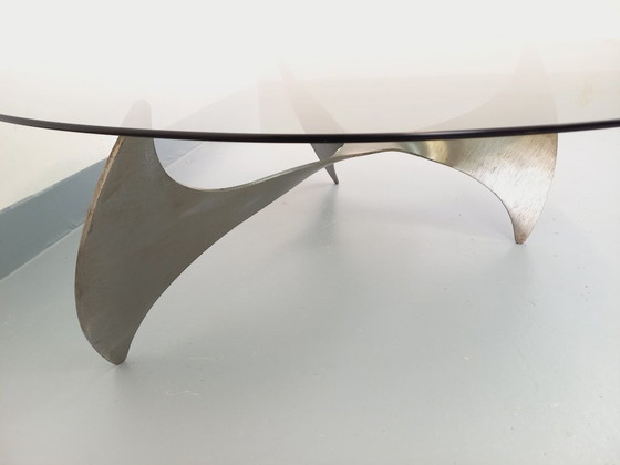 Image 1 of Vintage Propeller Coffee Table by Knut Hesterberg in Steel and Smoked Glass from the 1960s