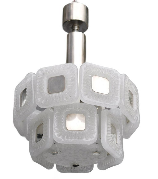 Kaiser-Kronleuchter aus mattiertem Schneeglas