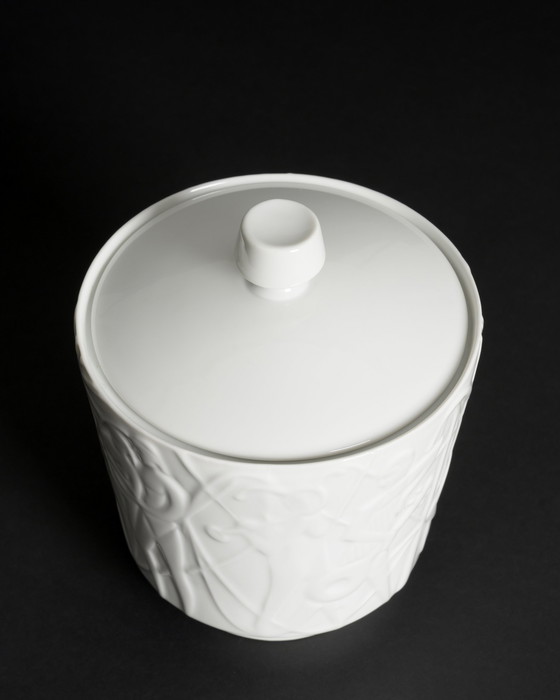 Image 1 of Mid Century KURT WENDLER pour EDELSTEIN "ATHEN" Vase en porcelaine et couvercle-Boîte 1957