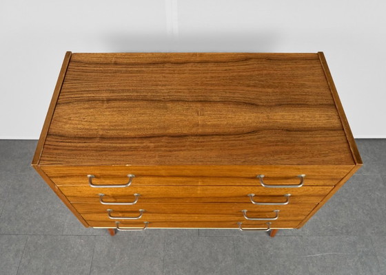 Vintage Chest of Drawers / Vanity Table, 1960s, Czechoslovakia, UP Zavody, Wood, Brown (photo 5 of 17)