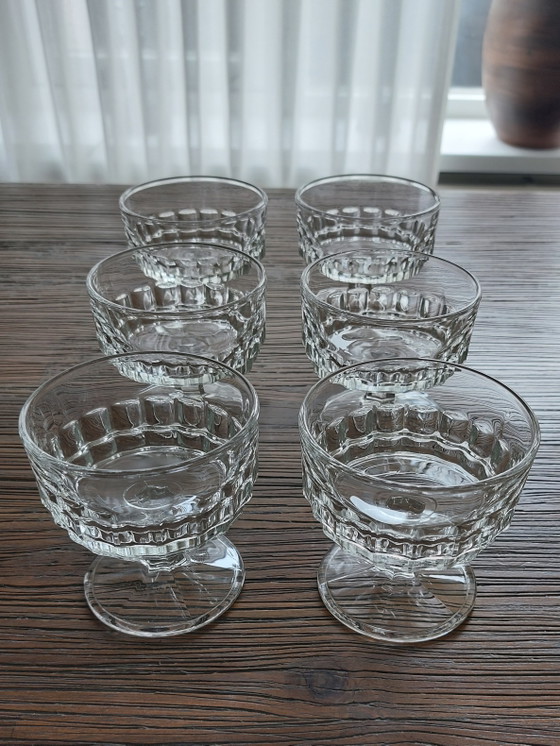 Image 1 of 6 coupes à champagne en cristal / verres vintage