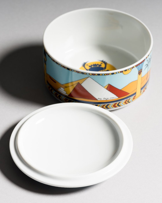 Image 1 of Rosenthal Porzellan Sammlerdeckel-Dose Nr.6 Eine Reise auf dem Nil Sammlerdose Reisen