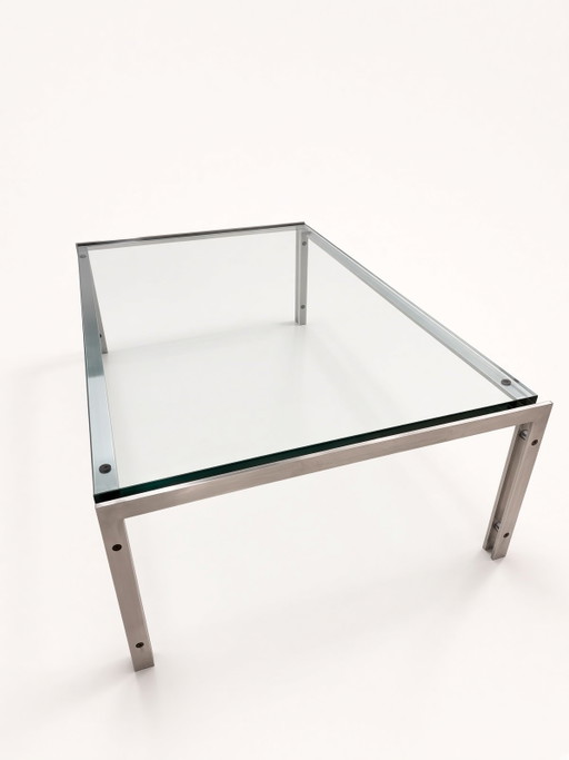 Hank Kwint Metaform M-1 coffee table – salontafels, Glass, Metal