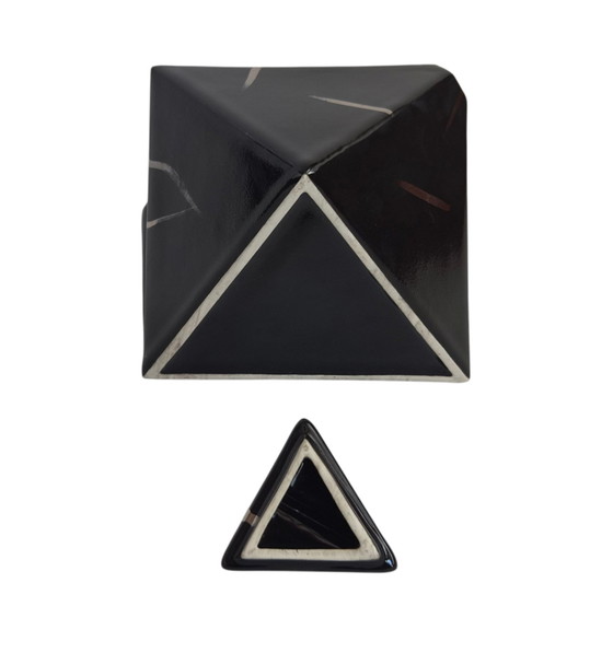 Teiera in ceramica cubica anni '80 – Accessori da tavola (photo 9 of 9)