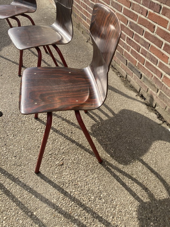 15 x pagholz stackable school chairs – obo, Dining chairs, Wood (photo 6 of 8)