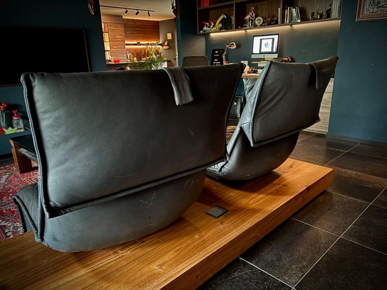 Sofá reclinable de piel Koinor EDIT 2 con movimiento libre. – Leather, Wood (photo 4 of 11)
