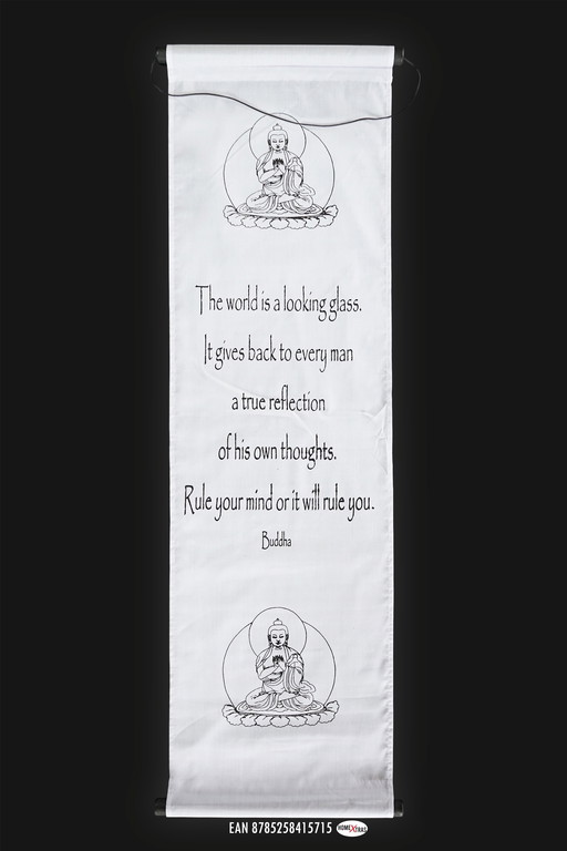 Buddha, A Unique Wall Decoration or Meditation Banner, With a Life Statement