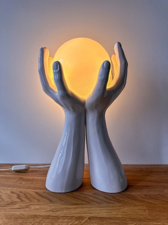 Unique vintage lamp – Table lamps, Ceramic, Glass (photo 2 of 12)