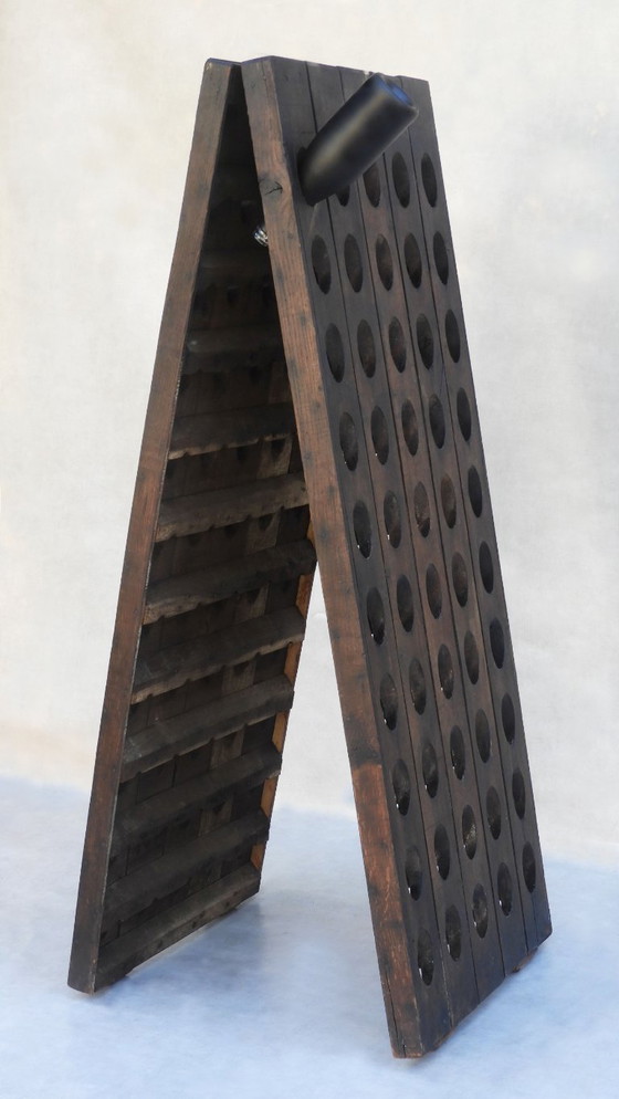 Image 1 of Rastrelliera per champagne francese d'epoca da 100 bottiglie/editore di vino