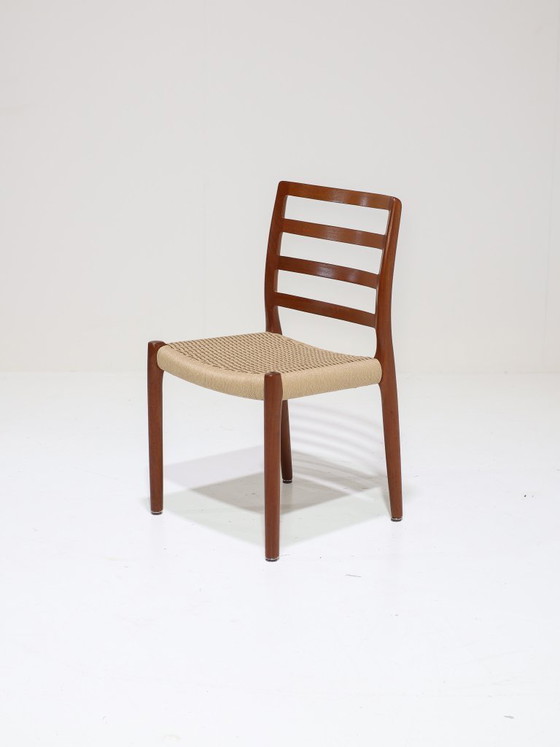 Image 1 of 6 chaises de salle à manger N.O. Møller modèle 85 en teck vintage