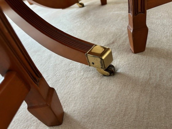 Image 1 of Antique Heldense table and chair set Exclusive, leather inlay, IZGS!