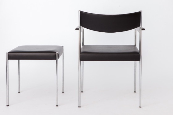 Poltrona e sgabello di Edlef Bandixen per Kusch + Co | Set lounge Bauhaus | Germania, anni '70 (photo 3 of 11)