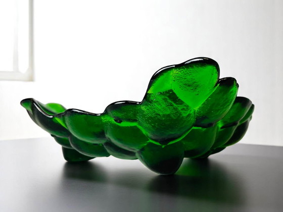 Image 1 of Grüne Vasenschale im Stil einer Weintraube
