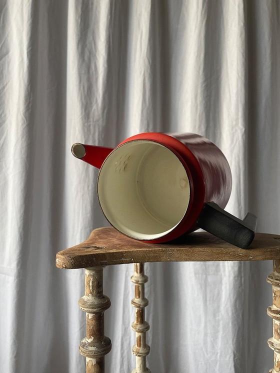 Image 1 of Emaillierte Kaffeekanne aus Gusseisen von Antti Nurmesniemi für Finel, 1950