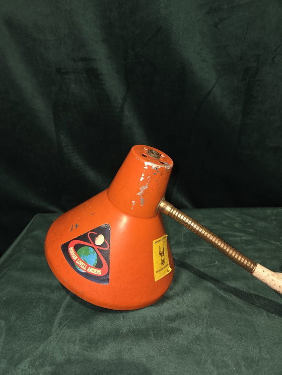 Image 1 of Lampada da parete vintage industriale a forma di armonica - Arancione