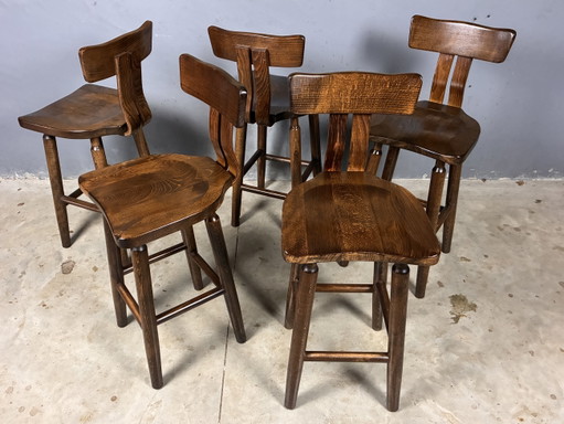 Brutalist 5 Lage Barkrukken ‘T-Back’ – Wood