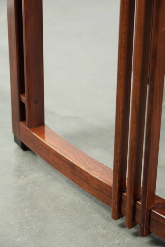 Image 1 of Table basse Art Déco à sections extensibles, signée Schuitema, collection Decoforma