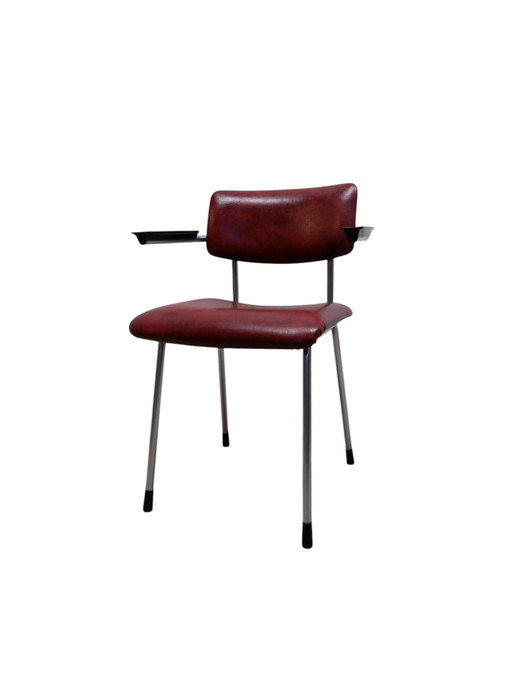 Bordeaux Red Gispen Chair 1235, 1960s