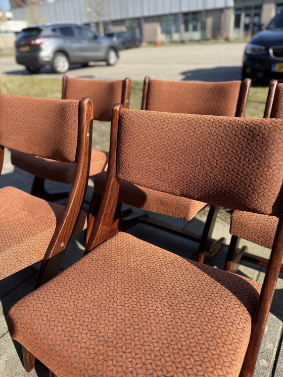 Image 1 of Set van 6 gerestaureerde Deense eetkamerstoelen ‘60