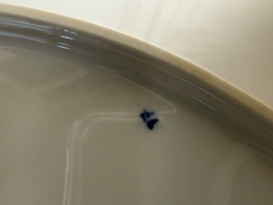Image 1 of Original Meissen Zwiebelmuster Servierplatte Form 825 Herstellerjahr 1951 2. Wahl Ø 34 cm
