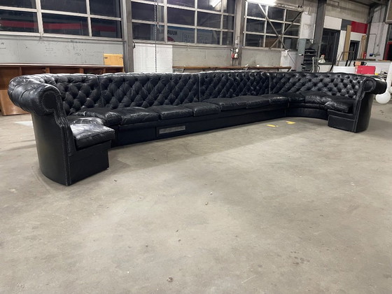 Vintage Huge Chesterfield Style Sofa, 4 Modules – Modular sofas, Leather (photo 3 of 14)