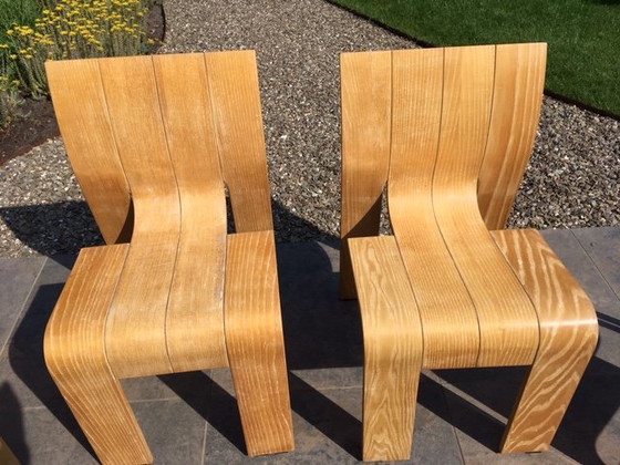 Ensemble original des années soixante-dix : 4 Stripstoelen du designer Gijs Bakker ! – Castelijn (photo 10 of 13)