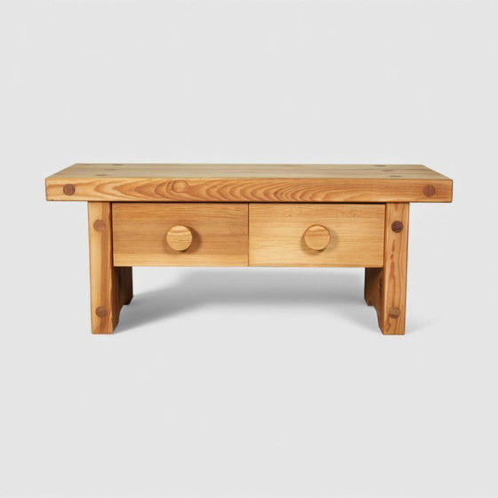 Image 1 of Vintage design pine hall bench