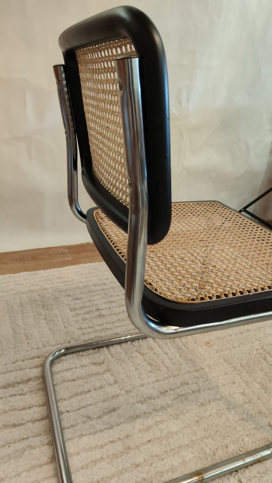 Sedia Cesca B32 Nera di Marcel Breuer, Italia – Sedie da pranzo, Rattan, Wood, Vintage (photo 5 of 15)