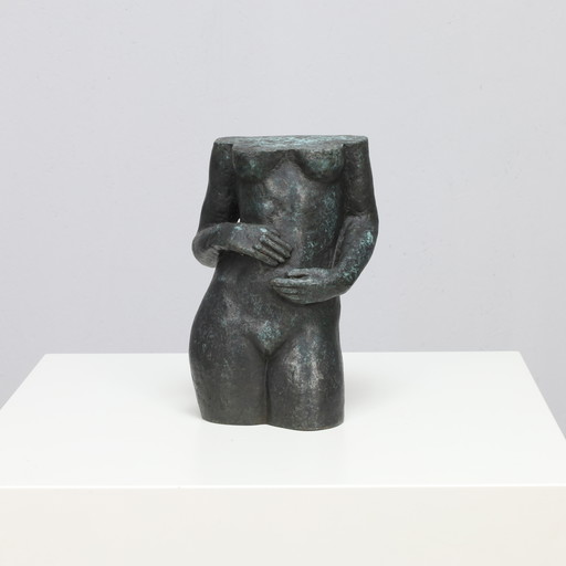 Female Torso Sculpture in Bronze, signed Gerard, edition 2/8