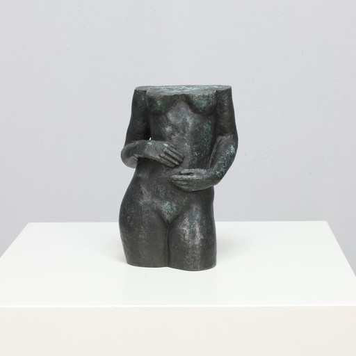 Female Torso Sculpture in Bronze, signed Gerard, edition 2/8