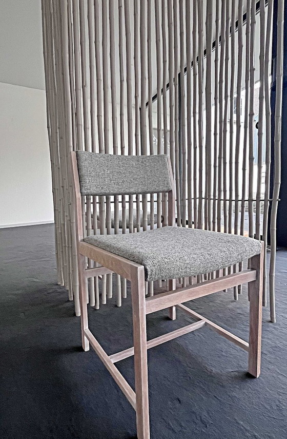 Image 1 of BAMBOO Raumteiler, Paravue aus Rattan grau lackiert 